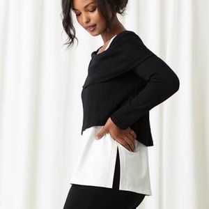 🇨🇦 SYMPLI Cowl neck cropped sweater layer
